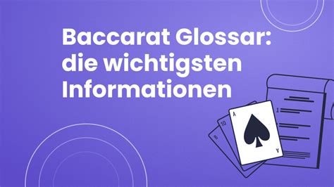 baccarat glossar